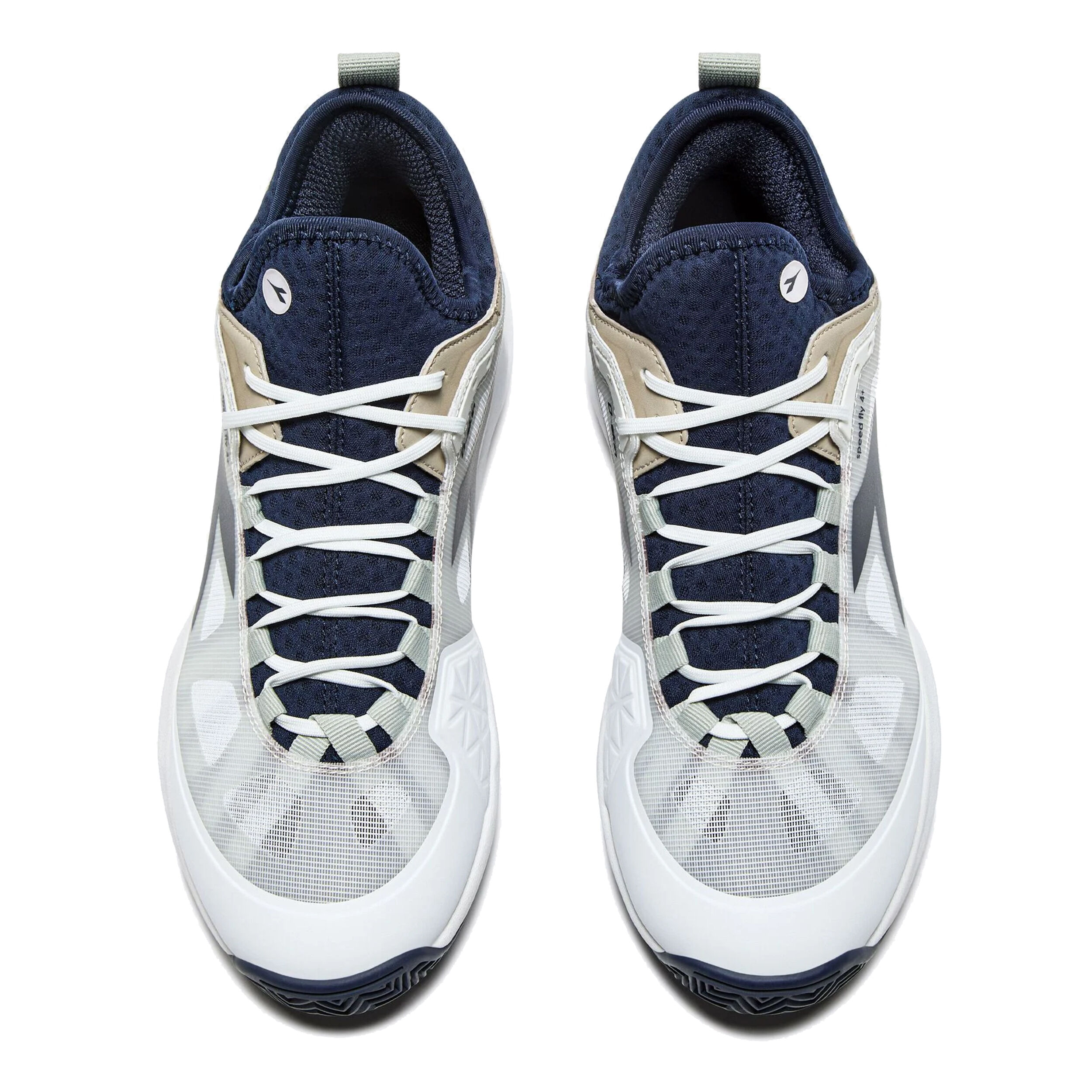 Diadora Speed Blushield Fly 4 + Chaussure Terre Battue Hommes - Blanc , Bleu Foncé