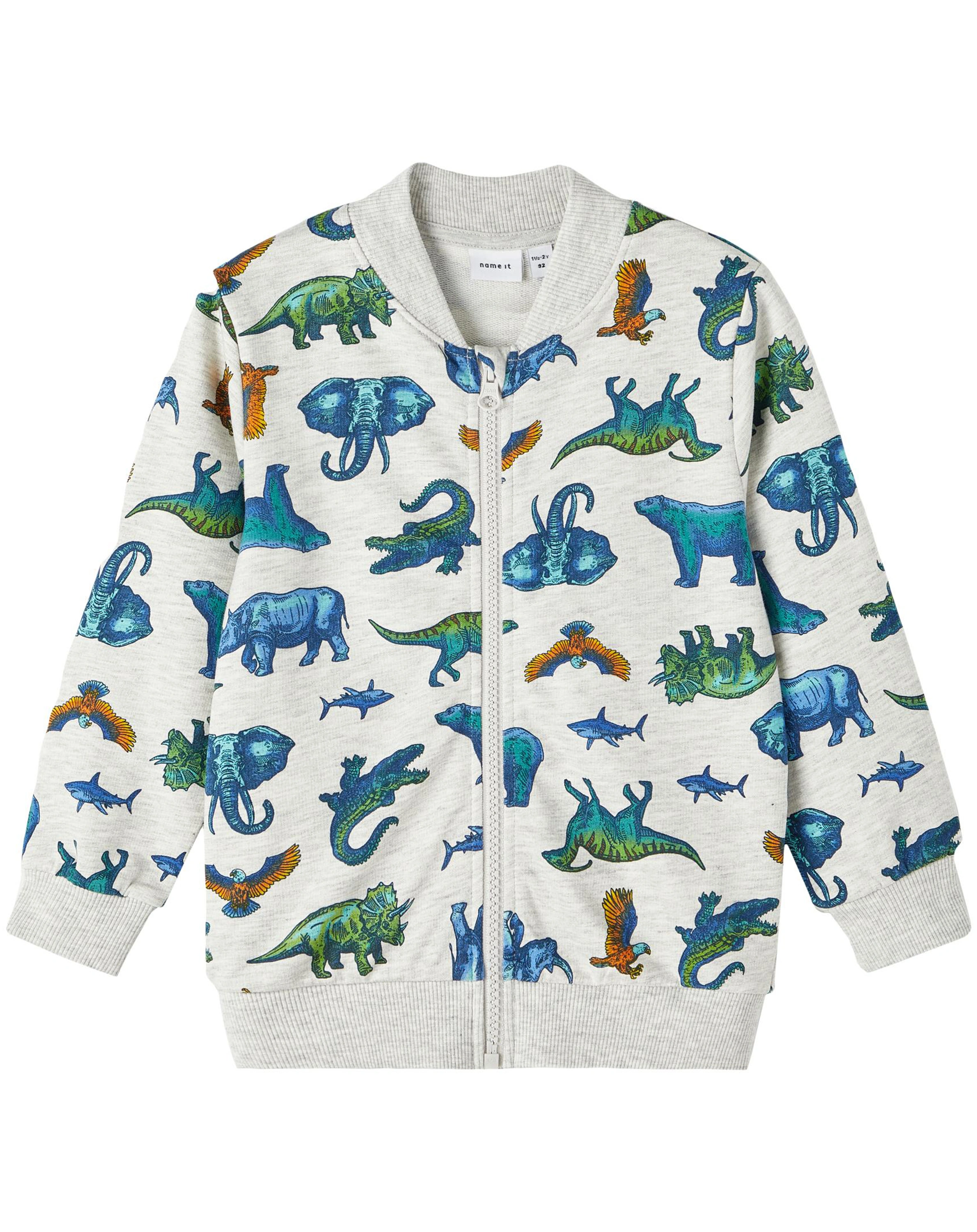 Sweatjacke NMMBORG - PRIMEVAL in light grey