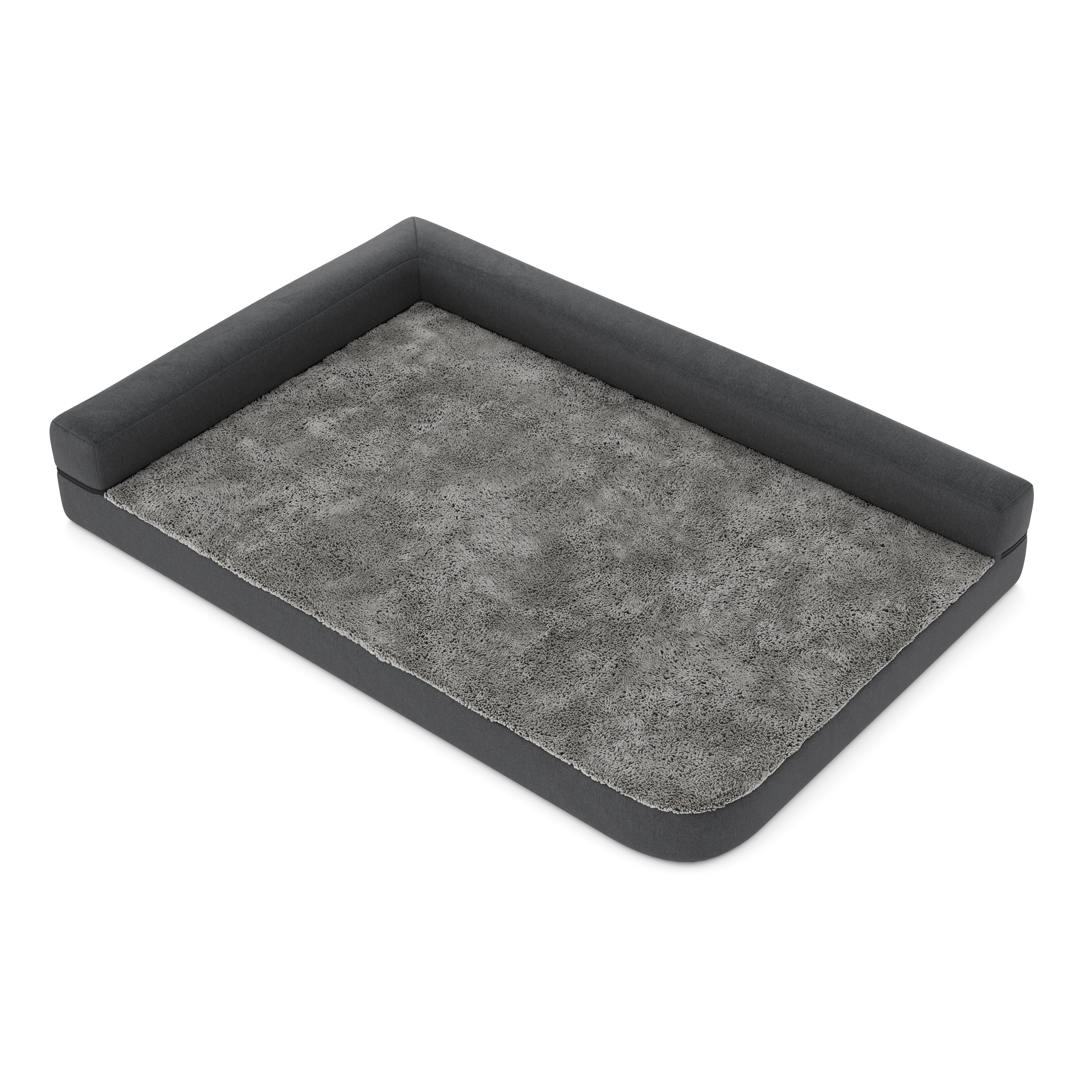 Hundebett orthopädisch WINSTON 120 x 80 cm grau