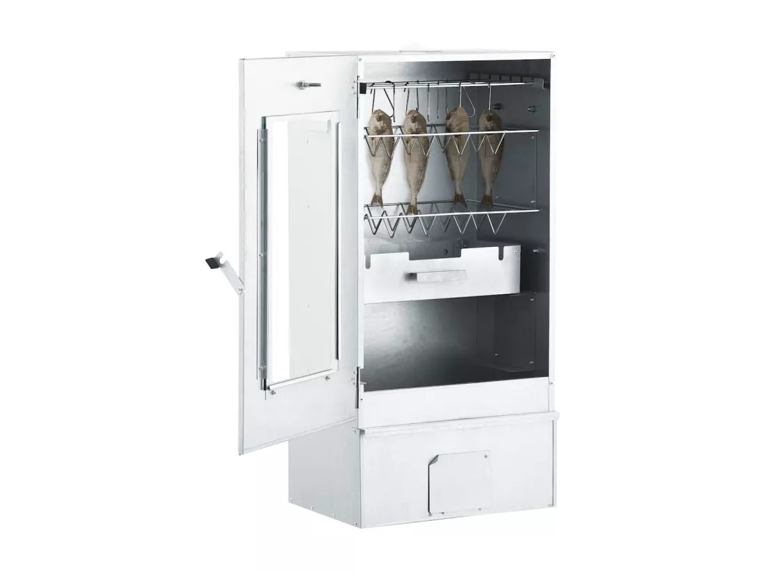 Fumoir de four à BBQ avec 1 kg de copeaux de bois 44,5x29x83 cm