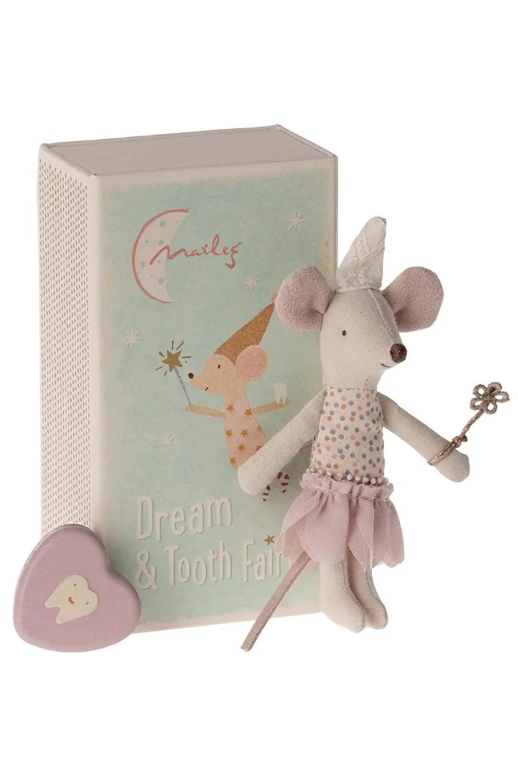 Maileg Tooth Fairy Mouse, Little Sister In Matchbox