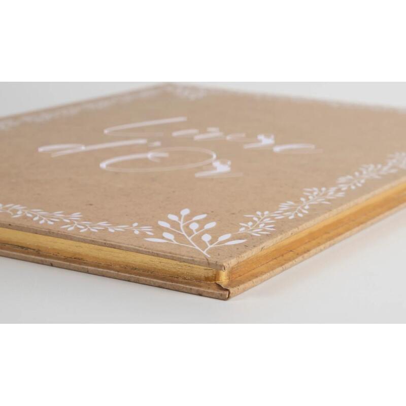 Livre d'or 100 pages tranche or 27 x 22 cm Kraft