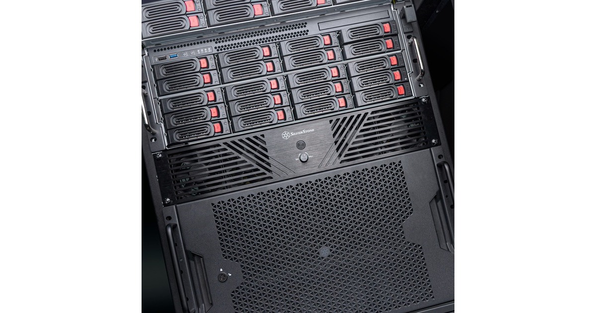SilverStoneRCP2B-480 case fans  (Zwart, 4 stuks, 80 x 80 x 25 mm, 2U externe fan module)