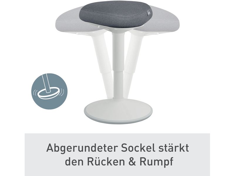 Leitz Ergo Active Sitzhocker Hellgrau Ergonomischer Hocker
