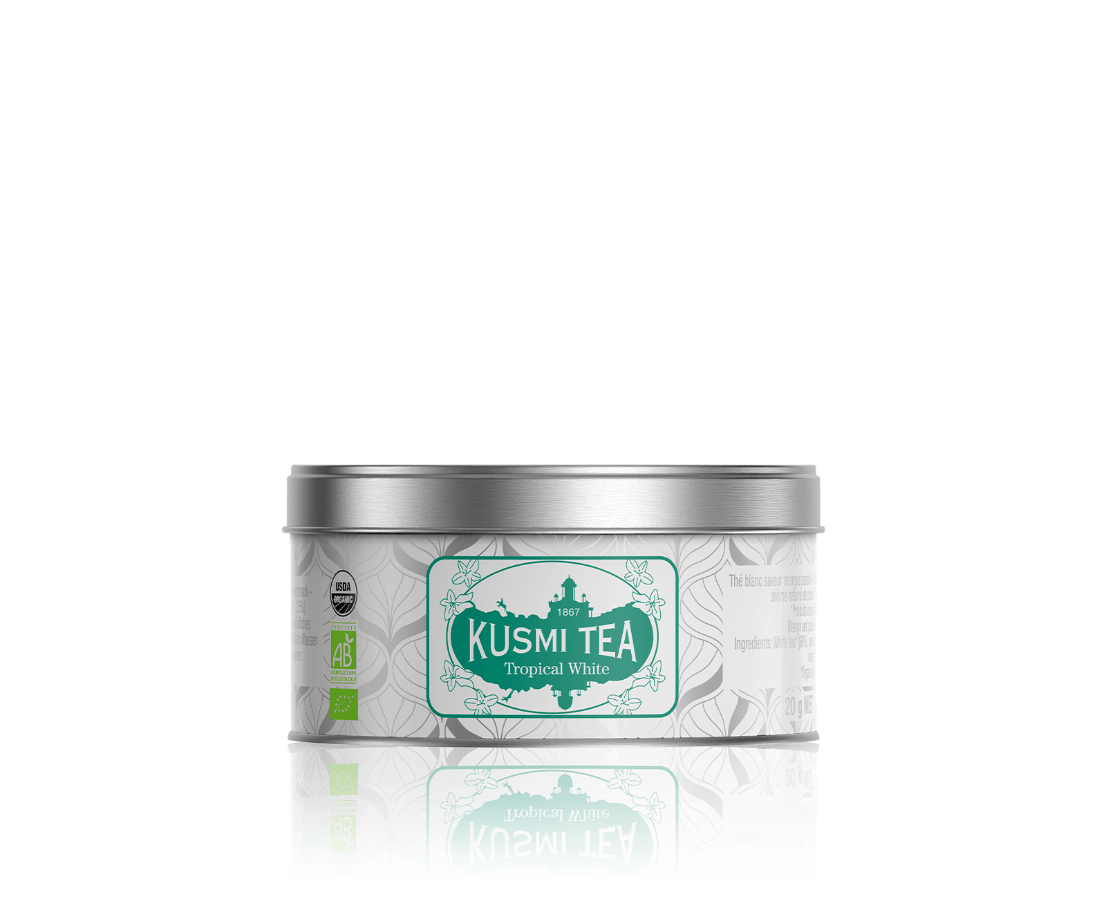 Tropical White-Thé blanc bio, mangue, passion Boîte 20 g
