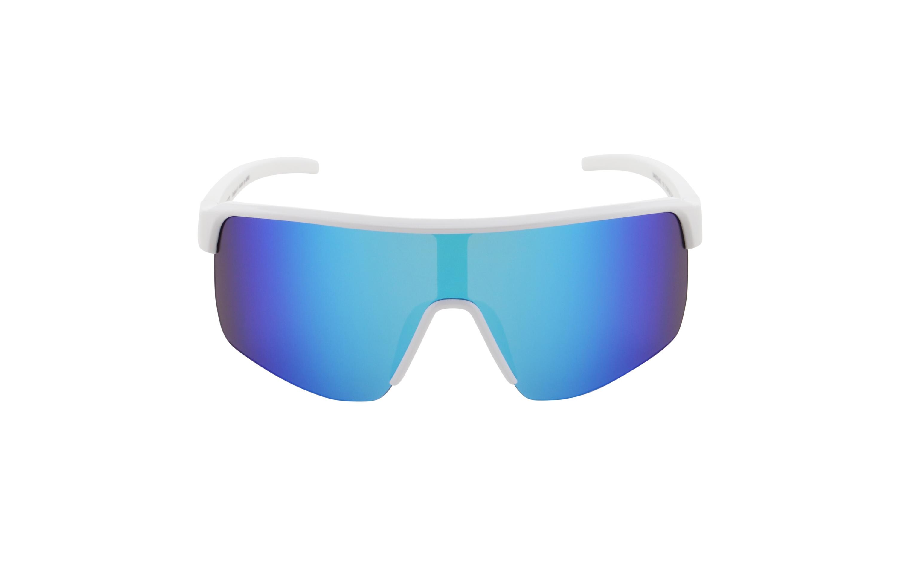 Sportbrille Dakota White, Smoke with Blue MirrorVelobrille
