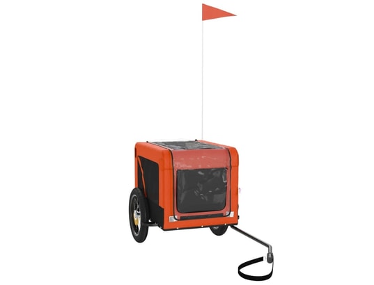 VIDAXL - Remorque de vélo pour chien orange et noir tissu oxford et f...