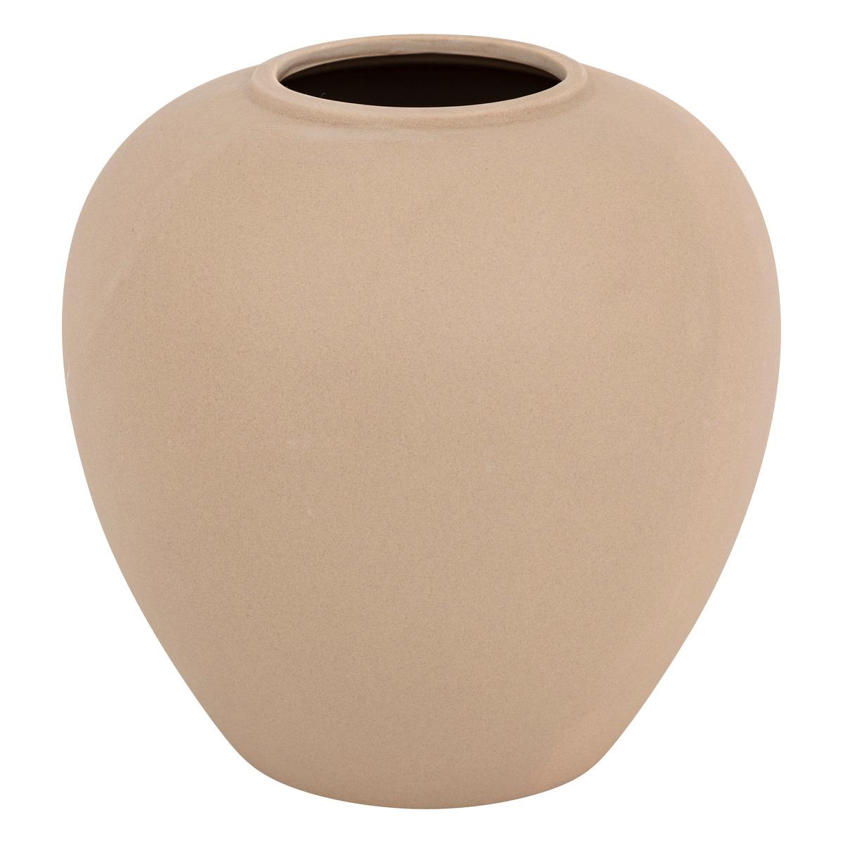 VASE BOULE RILY CERAMIQUE NUDE H.22CM