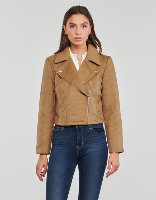 JDY - JDYTENNESSEE LEO BIKER JACKET OTW QIQ - Marron