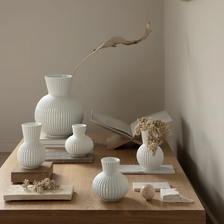 Lyngby Porcelæn - Lyngby Tura Vase, H 14,5 cm, weiss