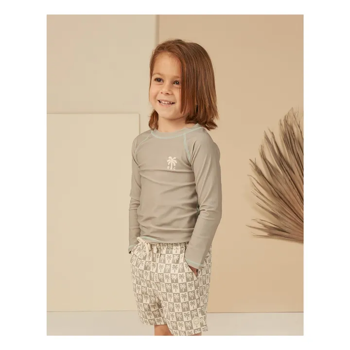 Rylee + Cru T-Shirt et Short Anti-UV Palmiers | Sauge