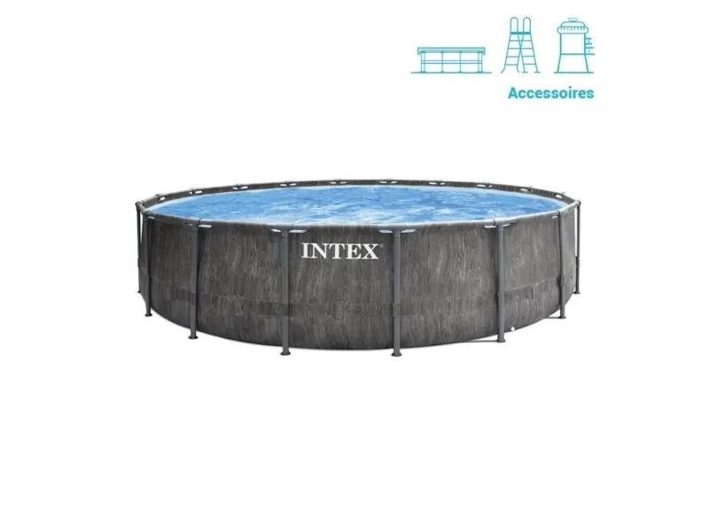 Intex Greywood Prism Frame Premium Pool Sæt, 24.311L, 549x122 cm