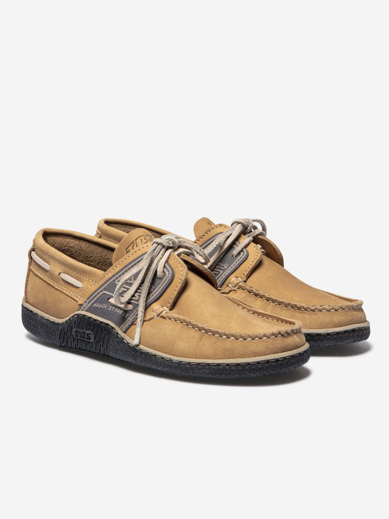 Chaussures Bateau Homme Cuir Camel
