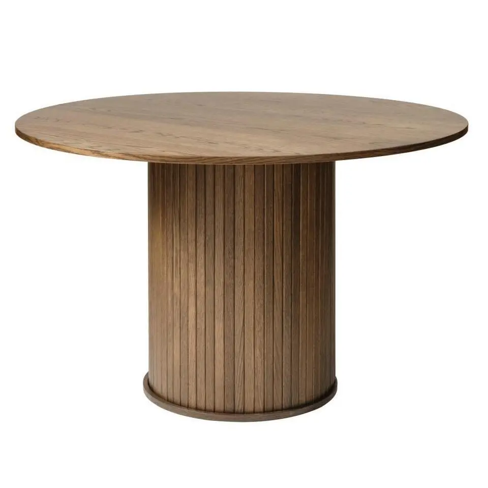 Eettafel Ø120cm Eikenhout - Smoked - Tafel Nola
