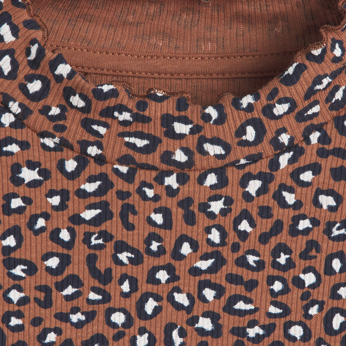 COLEÇÕES LA REDOUTE<br>Camiseta de manga comprida com estampa de leopardo