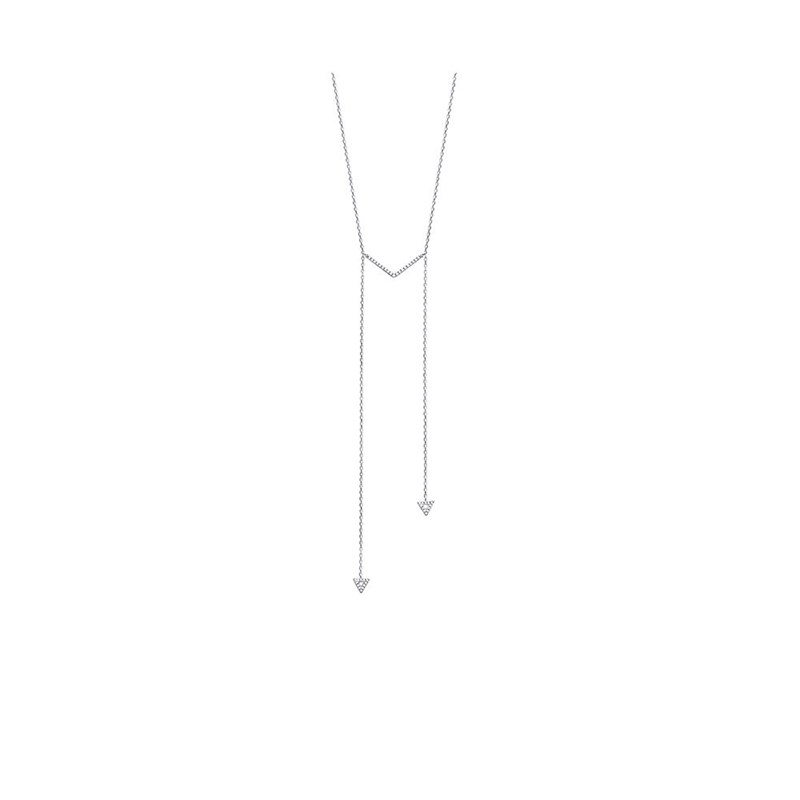 Collier Femme - Argent 925 - Oxyde de zirconium - Longueur : 45 cm