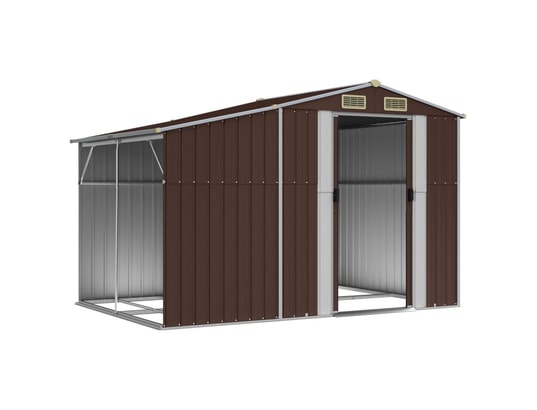 VIDAXL - Abri de jardin marron 277x192,5x179 cm acier galvanisé