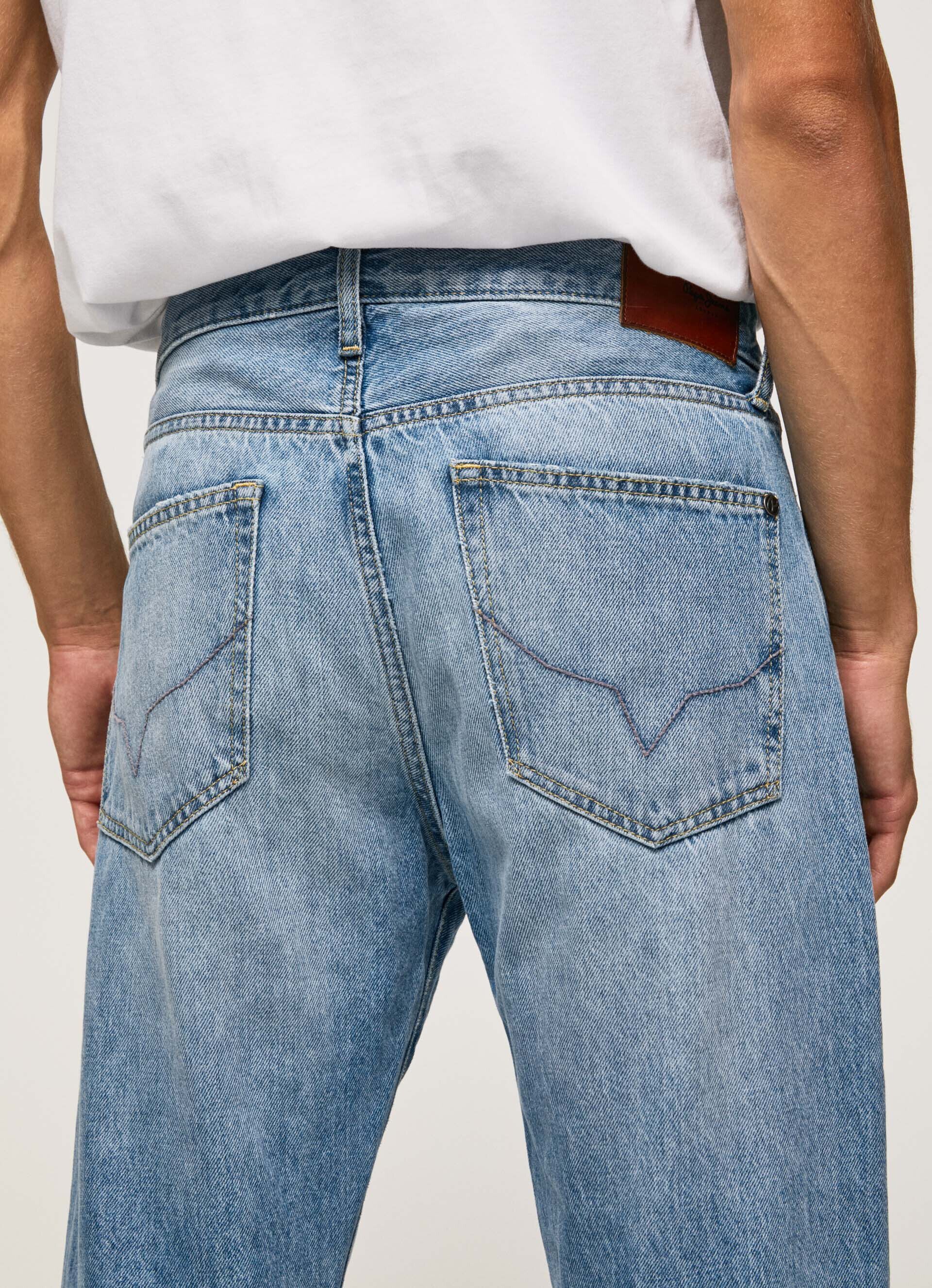 Calça jeans Byron Relaxed Fit de cintura média - jeans