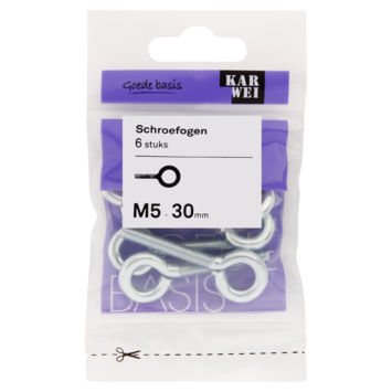 KARWEI Schroefogen verzinkt M5 - 30mm 6st.