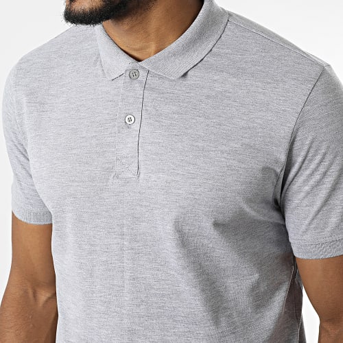 Polo Manches Courtes PL001 Gris Chiné