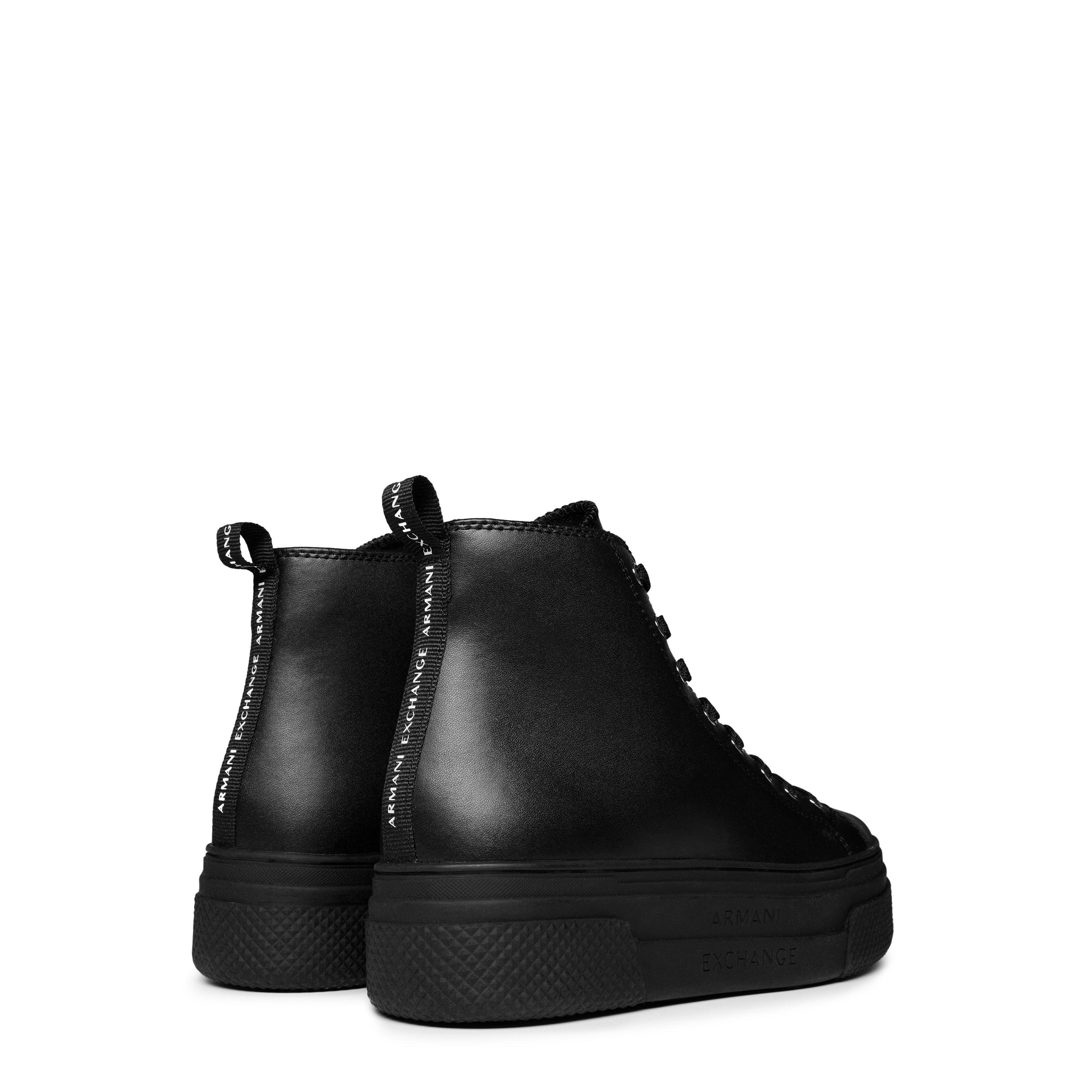 Armani Exchange Canvas High Top Trainers