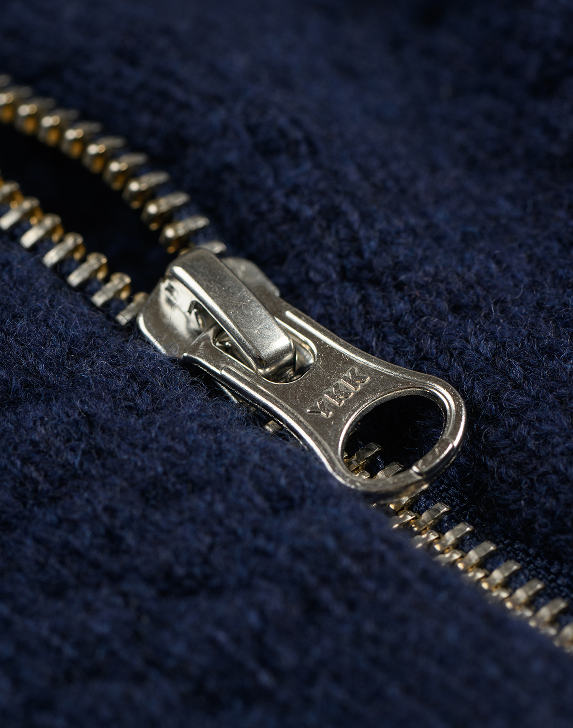 Cardigan met ritssluiting in lamswol voor heren