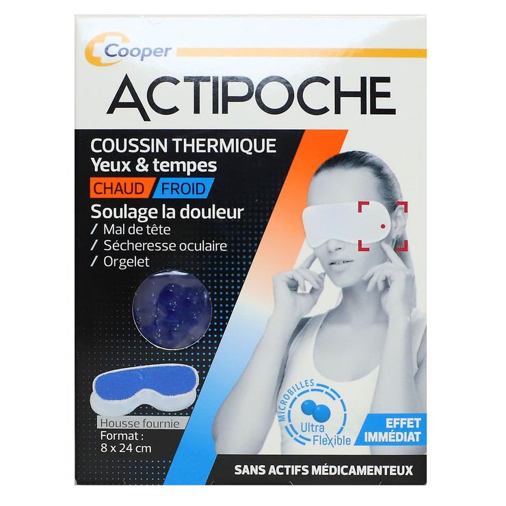 Actipoche coussin thermique yeux et temps microbilles chaud / froid