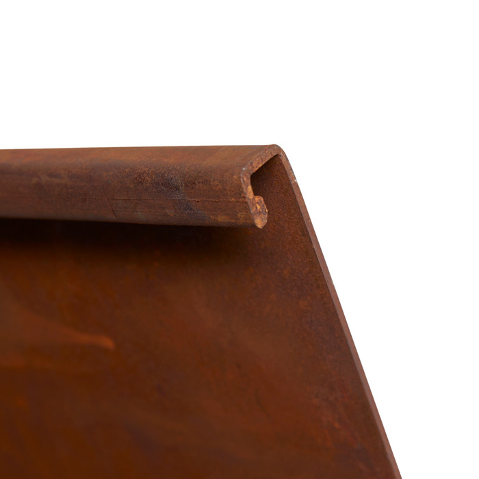 HORTUS bedkant corten med bukket kant H:24 x L:100 cm