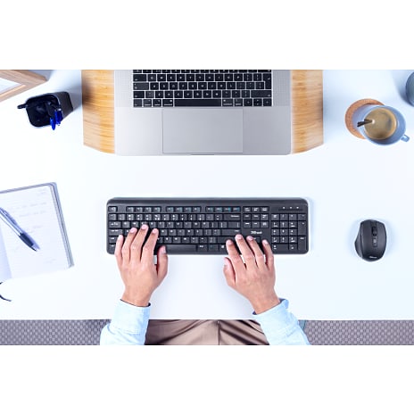 Trust ODY trådløst tastatur og mus - sort