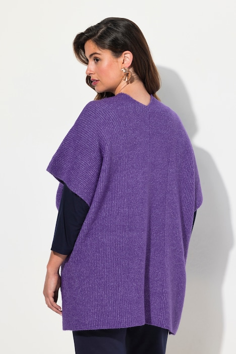 Strickjacke, Oversized, offenes Modell, Halbarm
