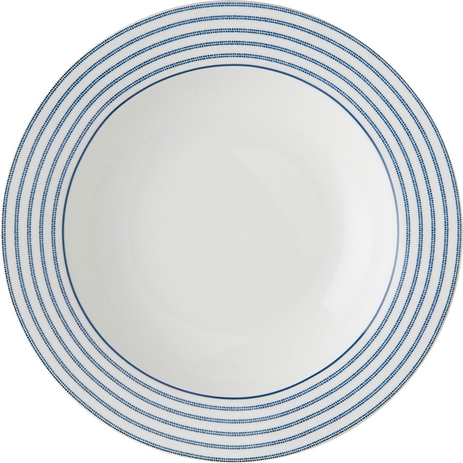 Laura Ashley dinerbord Candy Stripe blauw D 22 H 4 cm