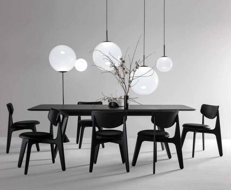 Tom Dixon Slab Side chair stoel gestoffeerd naturel