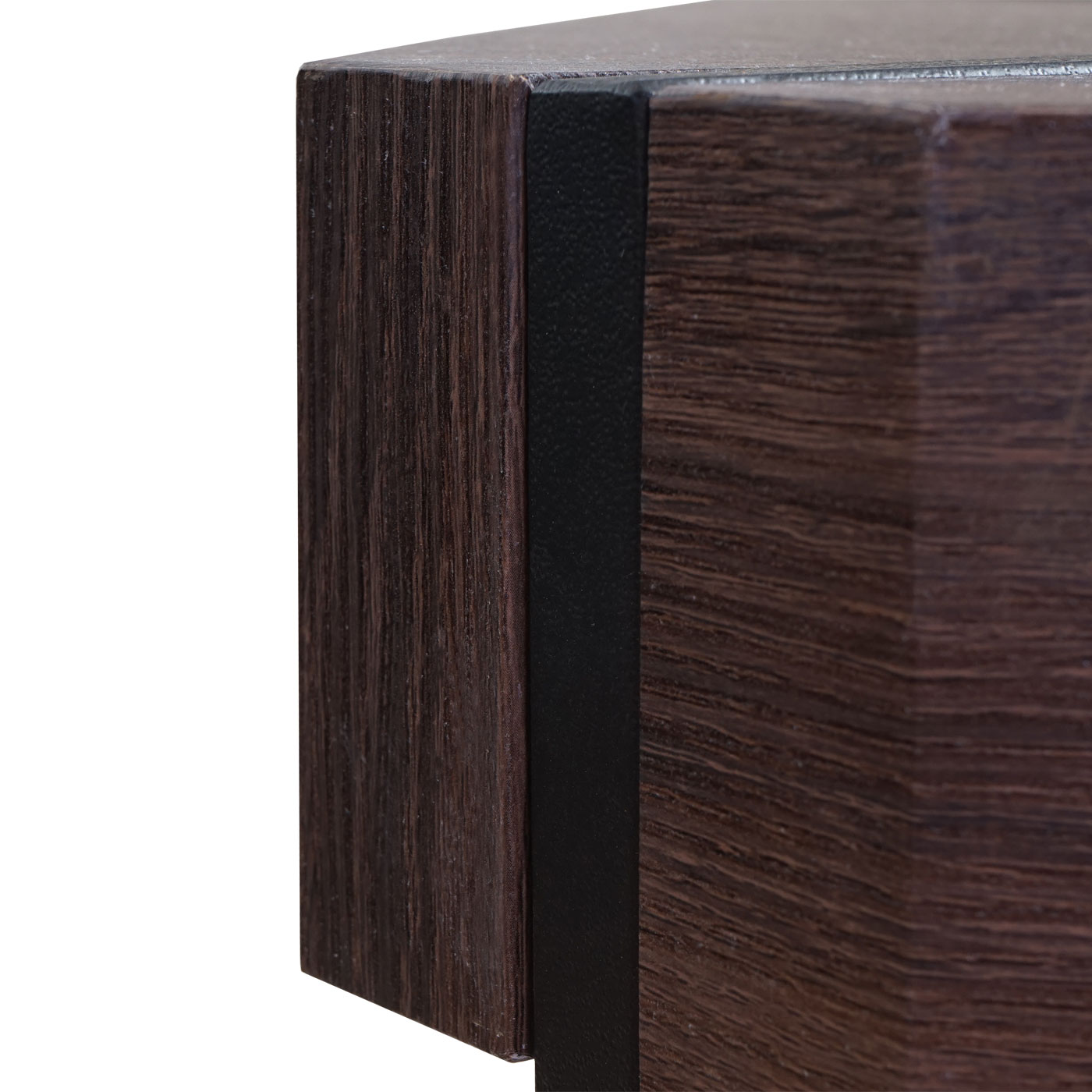 Couchtisch Genk H574, Beistelltisch, 52x50x50cm, MVG-zertifiziert ~ Braune Eiche, dunkle Metall-Füße