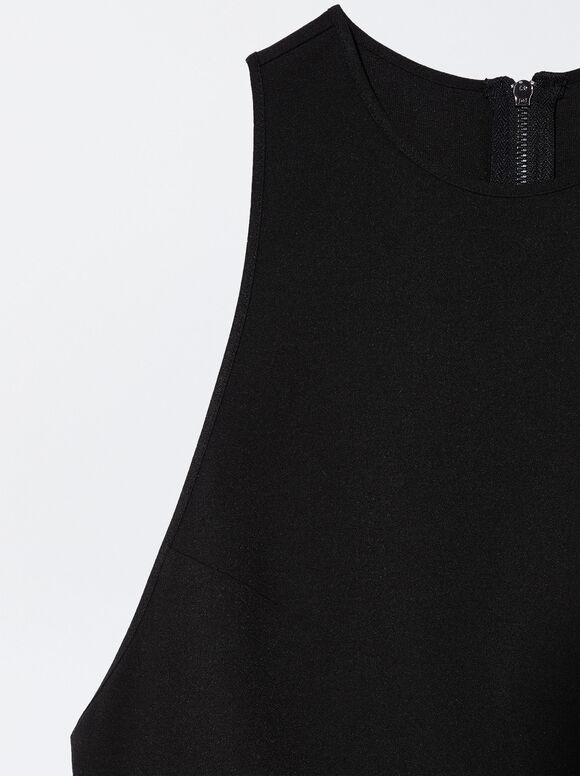 Vestido curto com decote halter - Preto