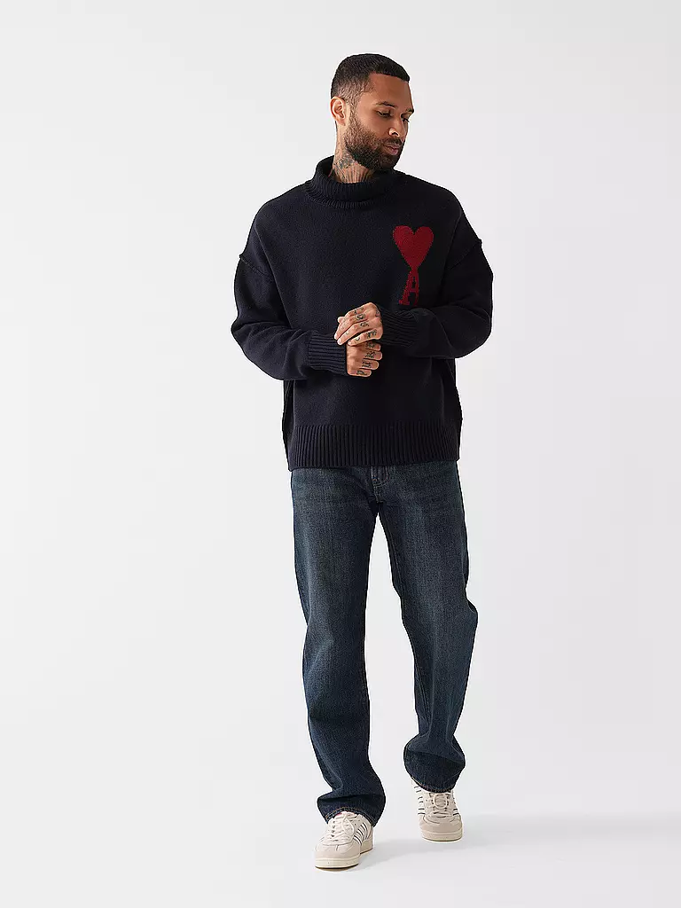 AMI PARIS Rollkragenpullover blau