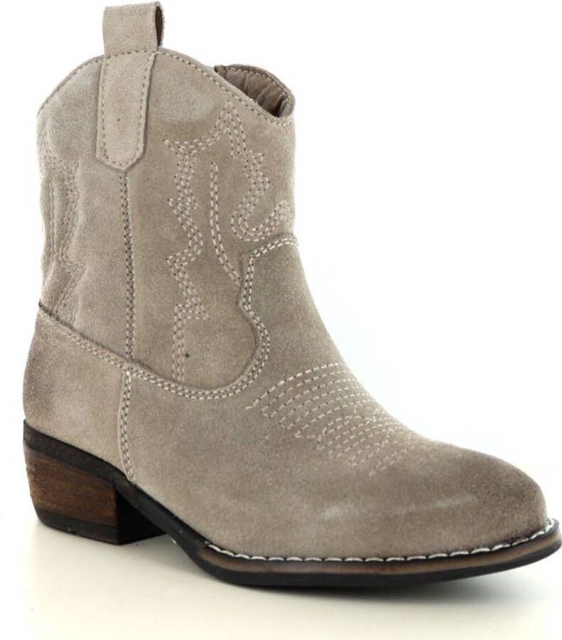 PS Poelman Bila suède cowboylaarzen beige Meisjes Suede Effen 36