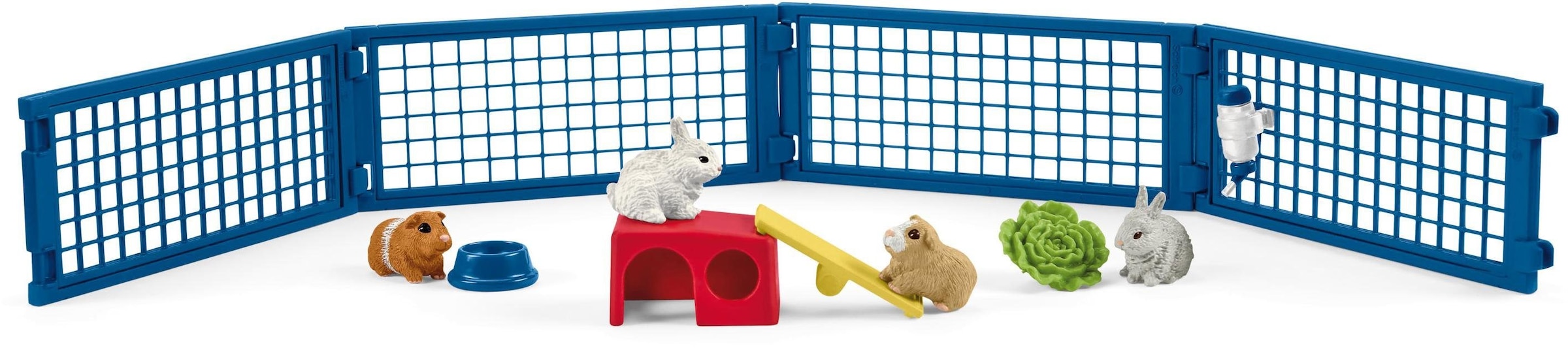 Schleich® Spielfigur »FARM WORLD, Zuhause für Kaninchen und Meerschweinchen (42500)«