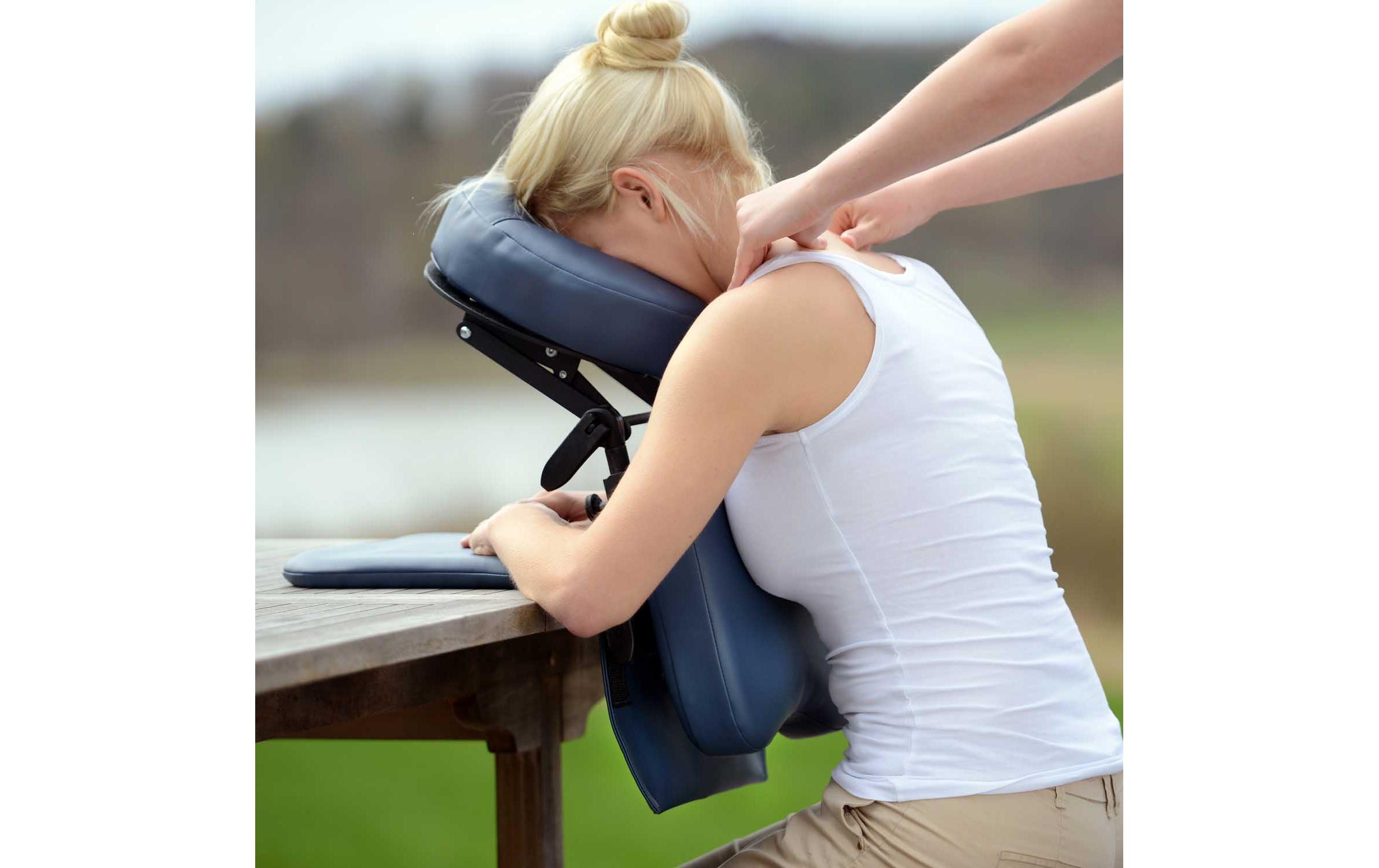 Desktop Mobil blau inkl. Tragetasche<br>Massage- und Therapieaufsatz