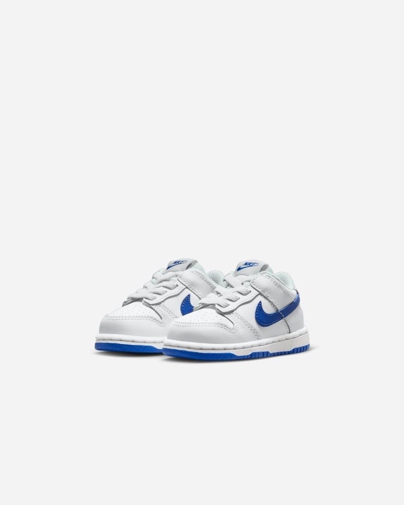 Chaussures Nike Dunk Low Blanc & Bleu Royal pour enfant