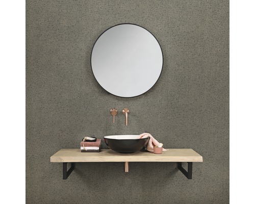 Verschil opzetwastafel Duo 39,5 x 39,5 cm wit zwart glanzend 38.010.54
