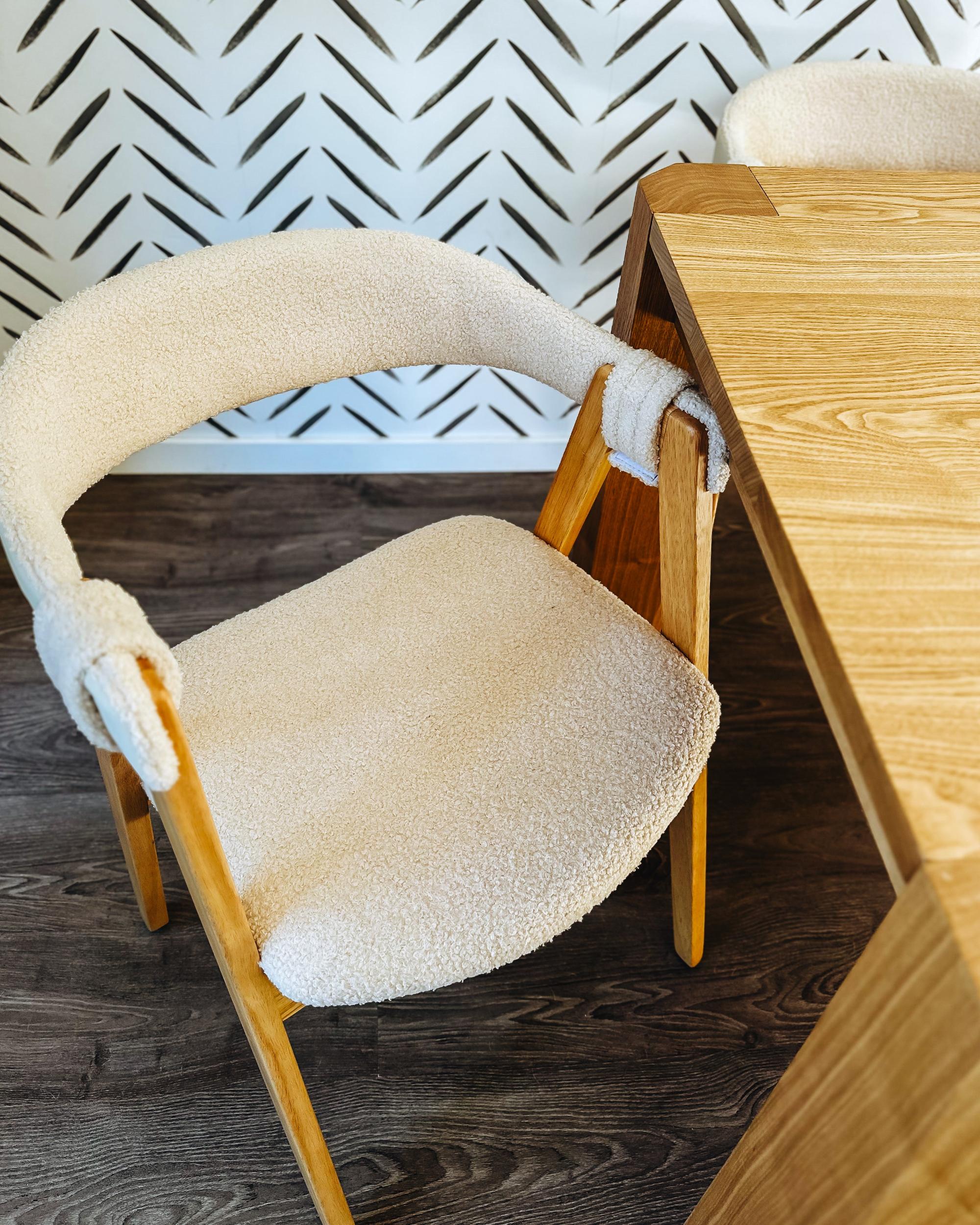 Set van 2 eetkamerstoelen DAY Bouclé Lichtbruin/beige