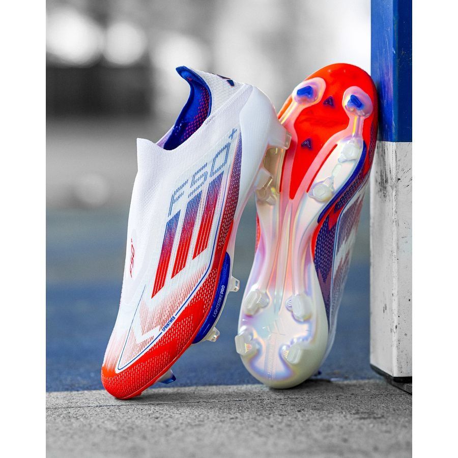 adidas F50   Laceless FG Advancement - Blanc/Rouge/Bleu