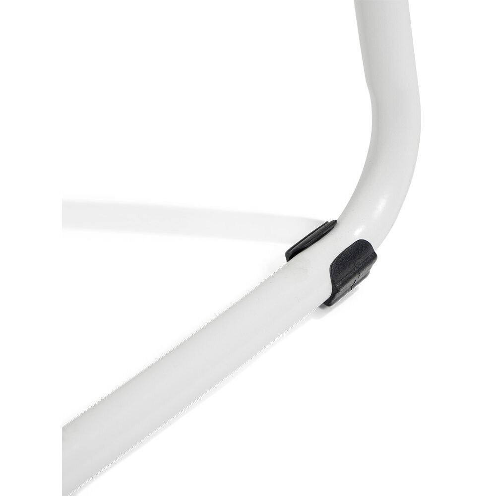 Tabouret de bar 32xH69,5x32cm pin et métal blanc