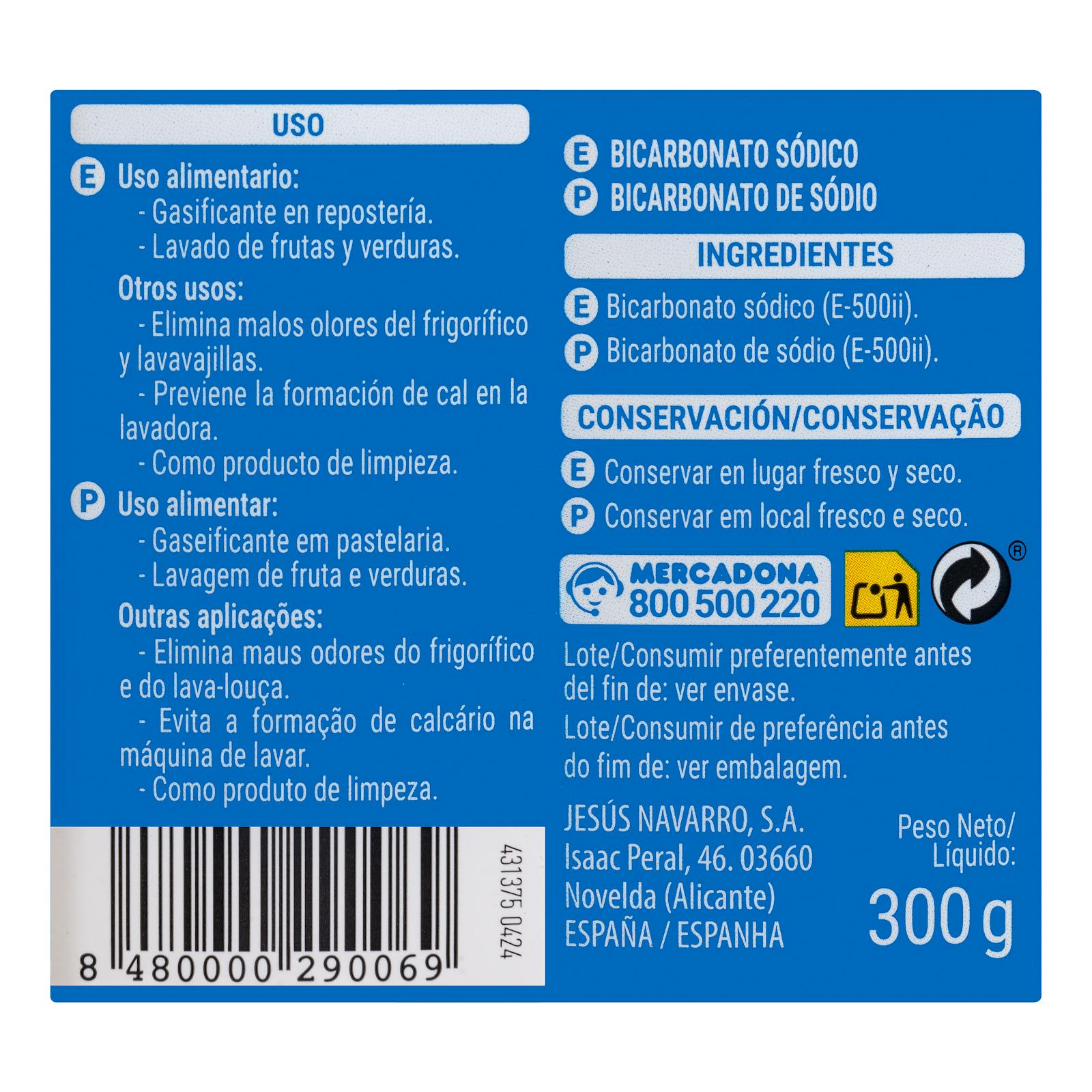 bicarbonate de soude Hacendado