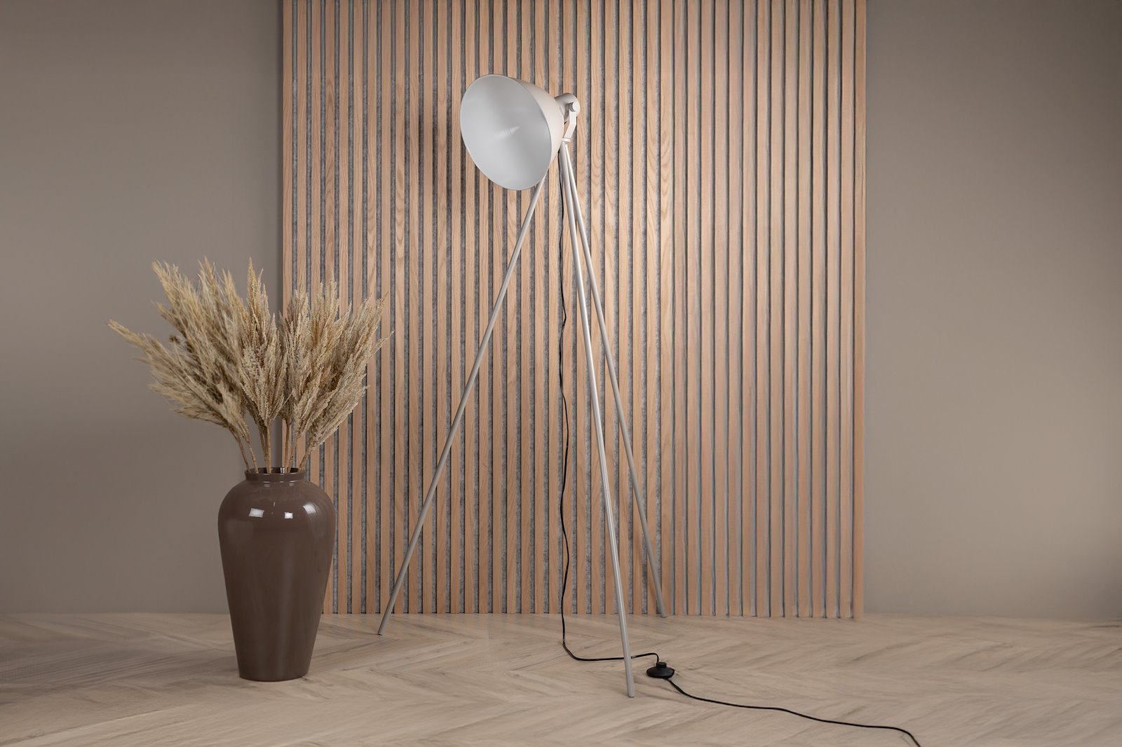 Tiv gulvlampe Beige