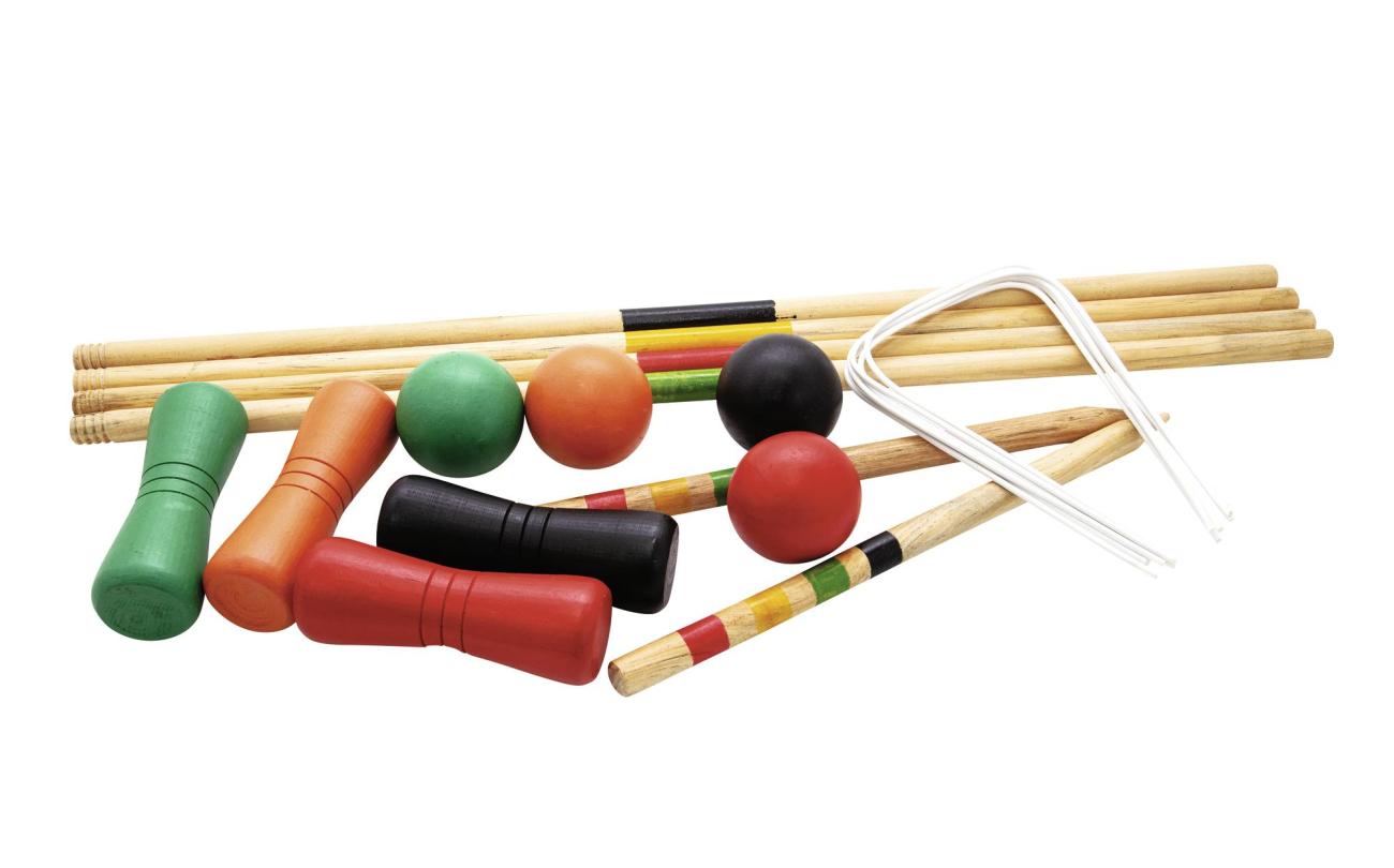 Croquet Set met hamers, ballen en poortjes