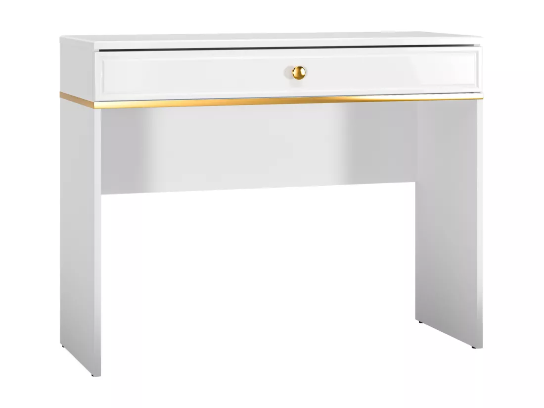 Coiffeuse - avec tiroir - 100 cm - blanc - DARRBY