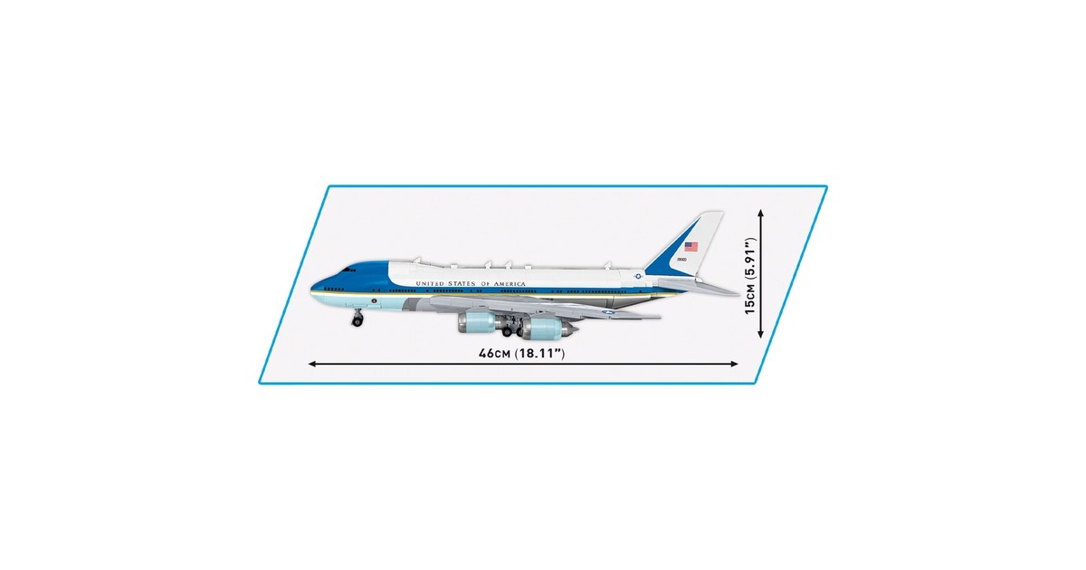 COBIBoeing 747 Air Force One Constructiespeelgoed  (Schaal 1:144)
