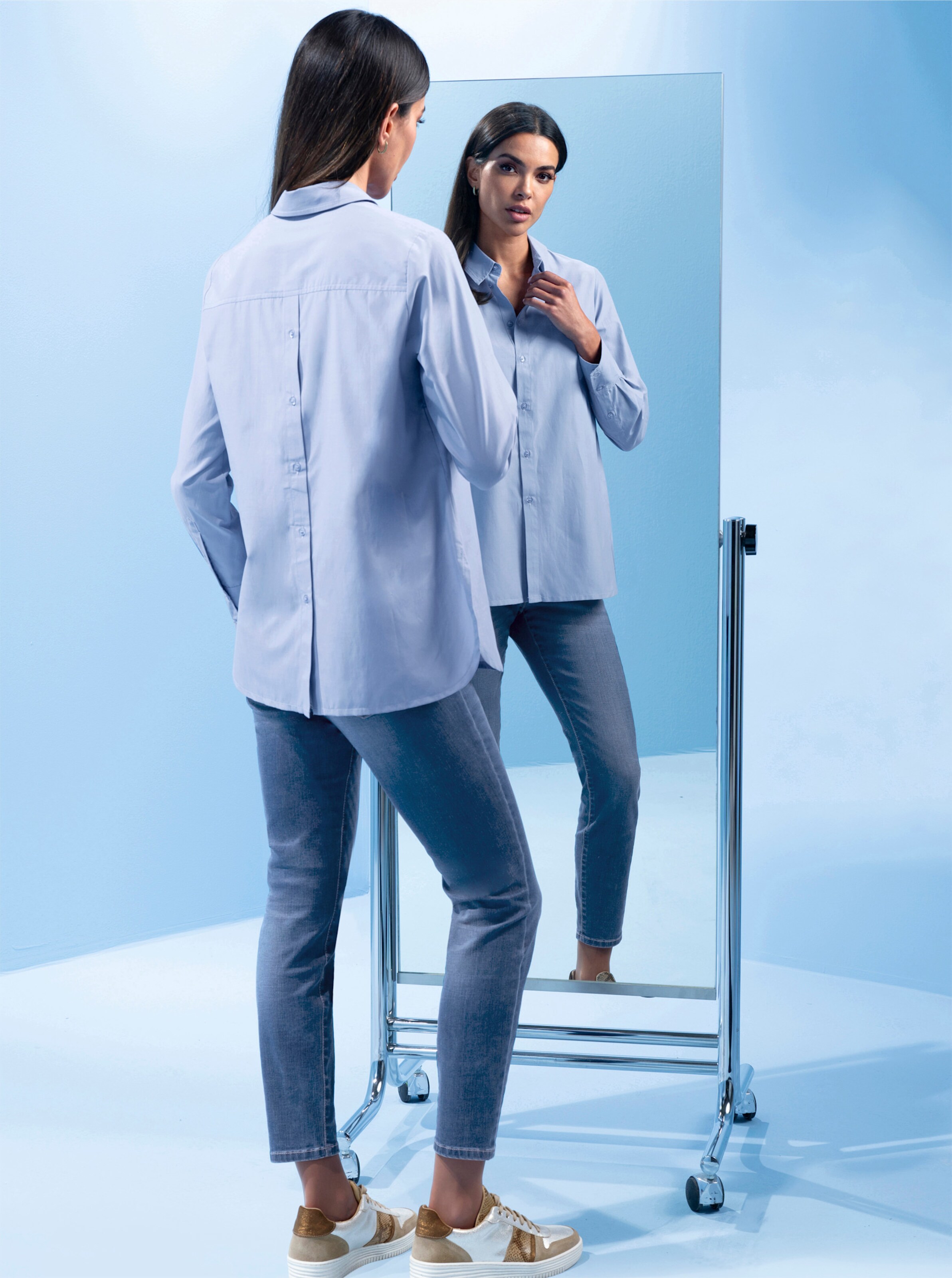 heine Hemdbluse in bleu