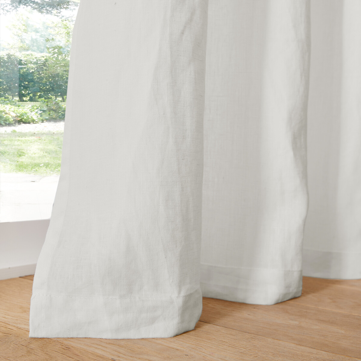 LA REDOUTE INTERIEURS<br>Cortina de linho lavado com laços ocultos Onega